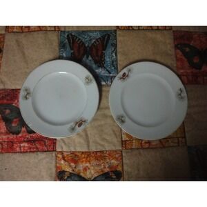 2 lot 6.5 small plates Fukagawa Arita Vintage Japan pinecones fruit snack retro